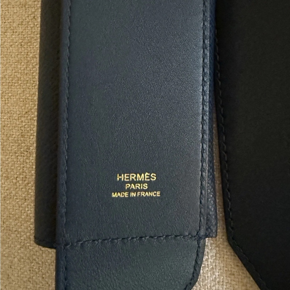 Hermes Bleu COLVERT KELLY POCKET STRAP 100% AUTH IN BOX - Picture 5 of 8